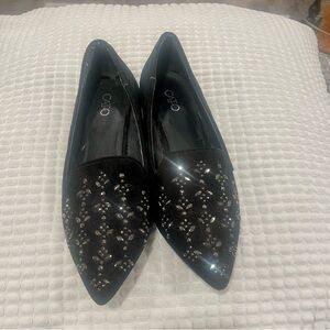 Black Jeweled Dress Shoes Size 7
